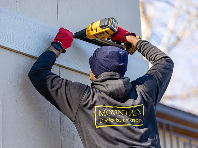 Mountain Deck and Exteriors Brevard North Carolina Nail Gun Siding