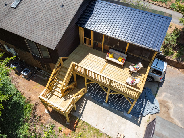 Mountain Deck and Exteriors Brevard North Carolina New Deck Finished Beautiful